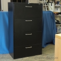 Prosource Black 4 Drawer Lateral File Cabinet, 30", With Keys